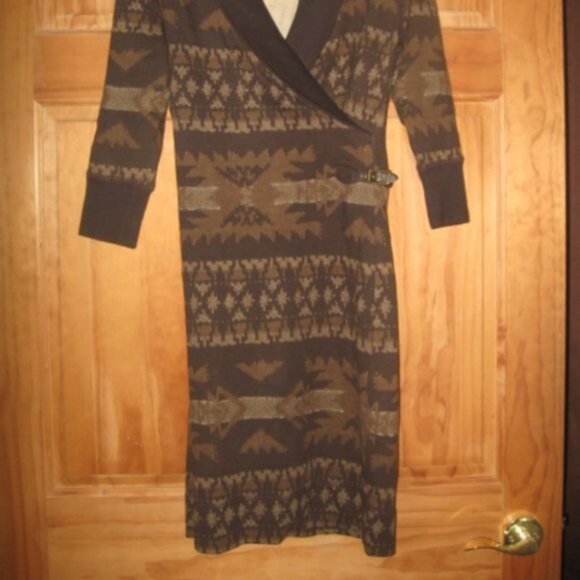 LRL Lauren Jeans Co. Brown Dress - Picture 2 of 4